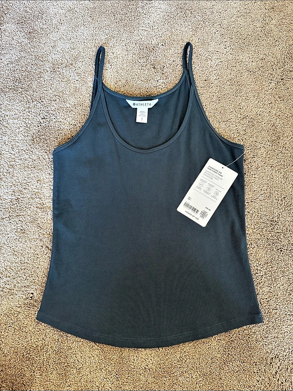Teal Athleta Ribbed Tank Top